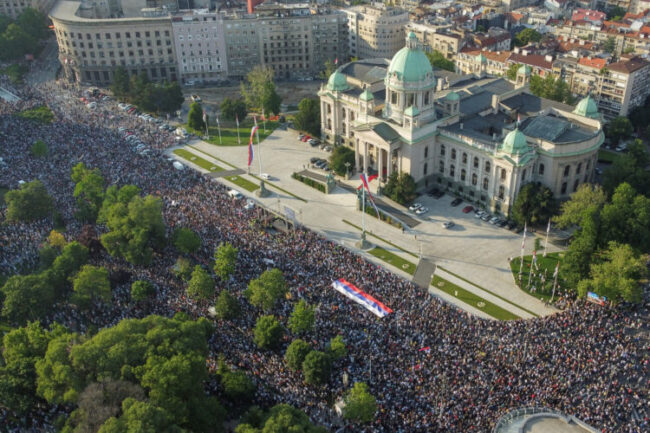 Serbian opposition parties protest against violence and in reaction to the two mass shootings, in Belgrade